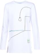 Rochambeau Embroidered T-shirt, Men's, Size: M, White, Cotton