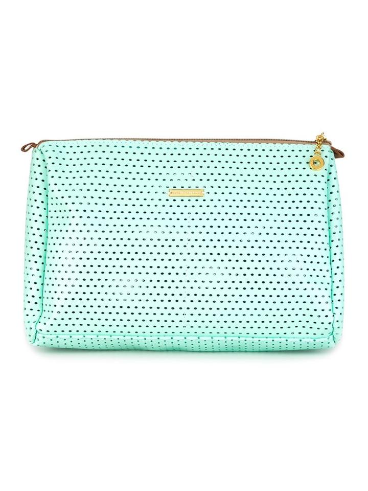 Lygia & Nanny Open Knit Pouch, Women's, Green, Polyamide