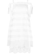 Ermanno Scervino Lace Trim Off Shoulder Dress - White