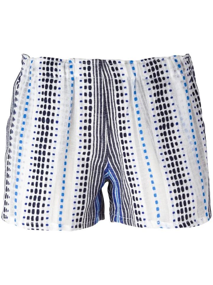 Lemlem 'jana' Woven Shorts, Women's, Size: Small, Blue, Cotton/acrylic