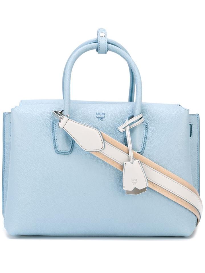 Mcm Medium 'milla' Tote, Women's, Blue
