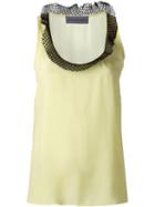 Emanuel Ungaro Scoop Neck Top, Women's, Size: 42, Yellow/orange, Silk