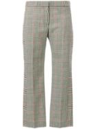 Alexander Mcqueen Prince Of Wales Cigarette Trousers - Black