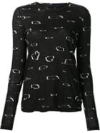 Proenza Schouler Abstract Print Shirt, Women's, Size: Xs, Black, Cotton