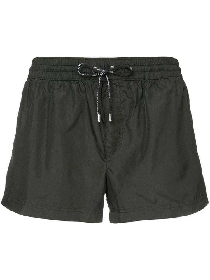 Dolce & Gabbana Drawstring Fitted Swim Shorts - Black