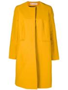 Marni Single-breasted Fitted Coat - Yellow