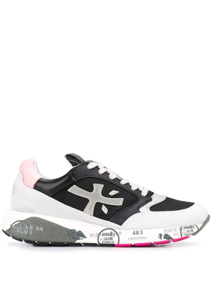 Premiata Colour Blocked Low Top Sneakers - Black