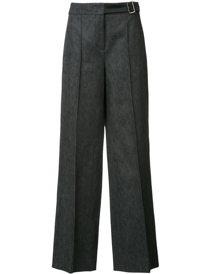 Dorothee Schumacher Structured Trousers, Women's, Size: 3, Blue, Elastodiene/cotton
