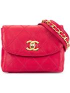 Chanel Vintage Cosmos Line Chain Waist Bum Bag - Red