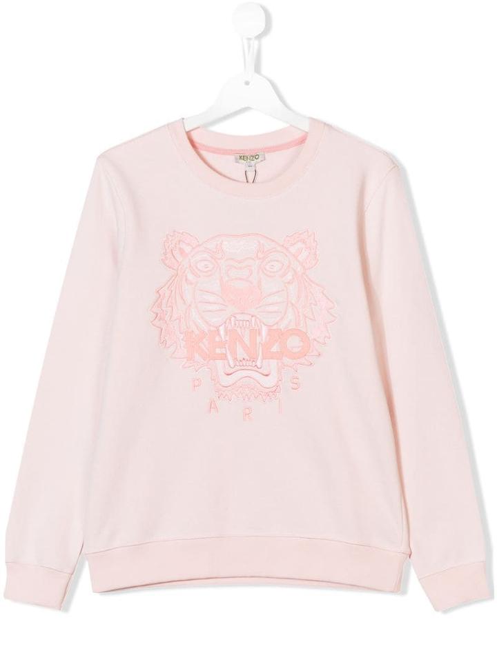 Kenzo Kids Teen Tiger Motif Sweatshirt - Pink