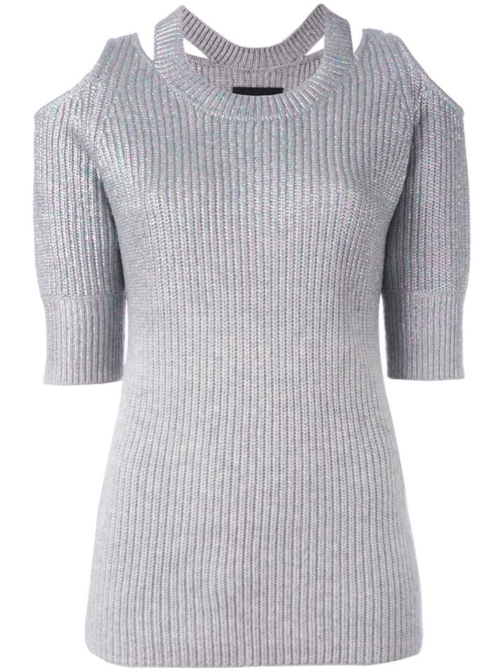 Zoe Jordan 'aristotle' Cold Shoulder Sweater - Grey