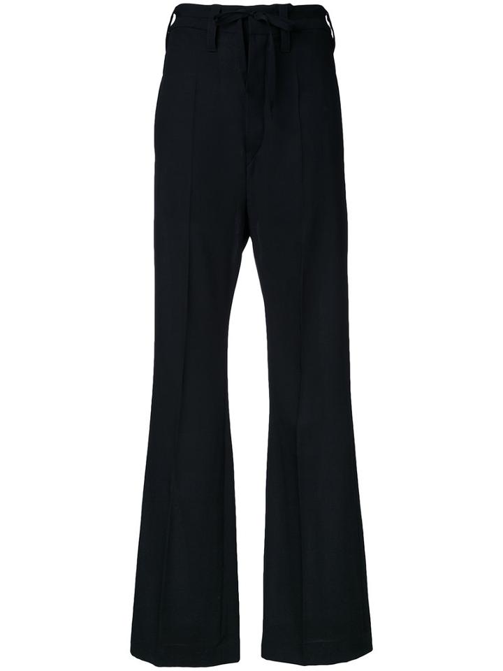 Ann Demeulemeester Straight Trousers, Women's, Size: Medium, Black, Virgin Wool