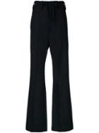 Ann Demeulemeester Straight Trousers, Women's, Size: Medium, Black, Virgin Wool