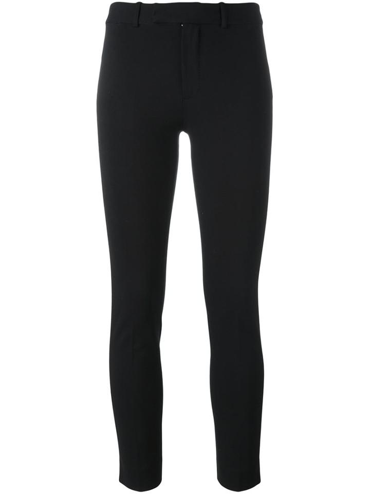 Polo Ralph Lauren Cropped Trousers, Women's, Size: 4, Black, Viscose/nylon/spandex/elastane