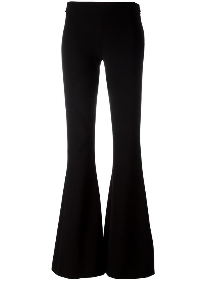 Moschino Slim Flared Trousers, Women's, Size: 42, Black, Polyester/triacetate