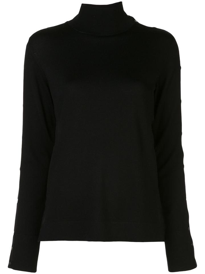 Akris Punto Press-stud Mock-neck Jumper - Black
