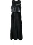 Heikki Salonen - Pinafore Biker Dress - Women - Cotton/leather/metal - Xs, Black, Cotton/leather/metal