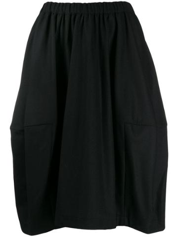 Comme Des Garçons Comme Des Garçons Panelled Midi Skirt - Black