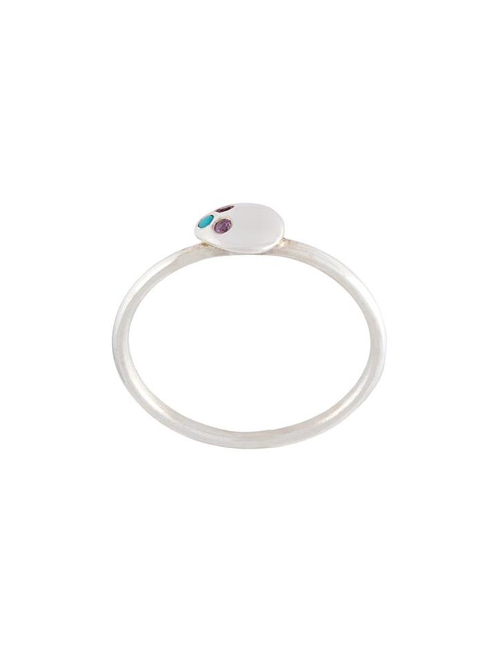 Natasha Collis Medium Turquoise, Ruby And Sapphire Nugget Ring