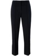 Theory Cropped Straight Cut Trousers - Black