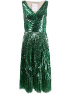 Marco De Vincenzo Sequin Cocktail Dress - Green