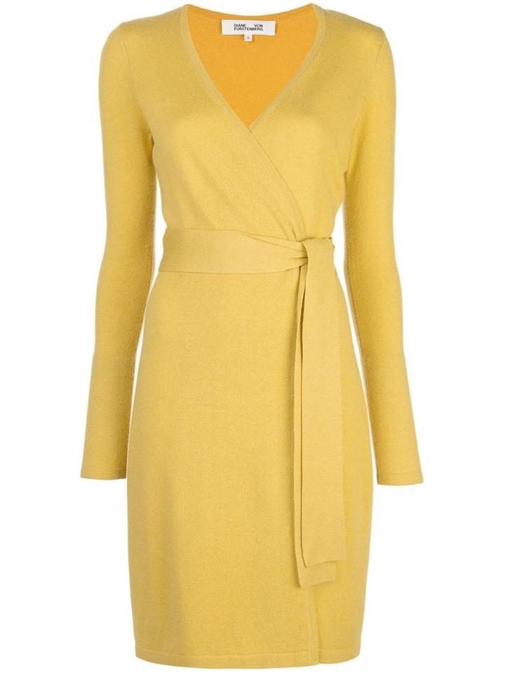 Diane Von Furstenberg Linda Wrap Dress - Yellow