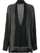 Isabel Benenato Draped Cardigan - Green