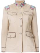 Ermanno Scervino Single Breasted Military Jacket - Nude & Neutrals