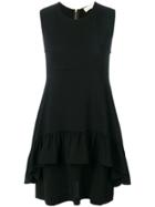 L'autre Chose Double Ruche Detail Dress - Black