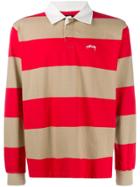 Stussy Striped Polo Shirt - Neutrals