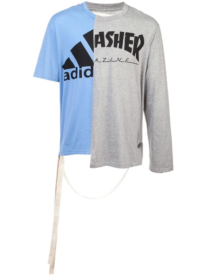 Maison Mihara Yasuhiro Mesh Brand T-shirt - Blue