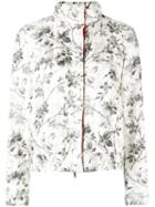 Moncler Gamme Rouge - Botanical Print Jacket - Women - Polyester/feather/duck Feathers - 0, White, Polyester/feather/duck Feathers