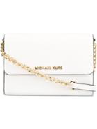 Michael Michael Kors 'jet Set Travel' Smartphone Crossbody Bag, Women's, White, Leather