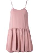 Erika Cavallini Ruffled Tank Top, Women's, Size: 42, Pink/purple, Acetate/viscose/polyester