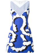 Kenzo 'curvy Lines' Dress, Women's, Size: 40, Blue, Cotton/viscose/polyamide/polyester