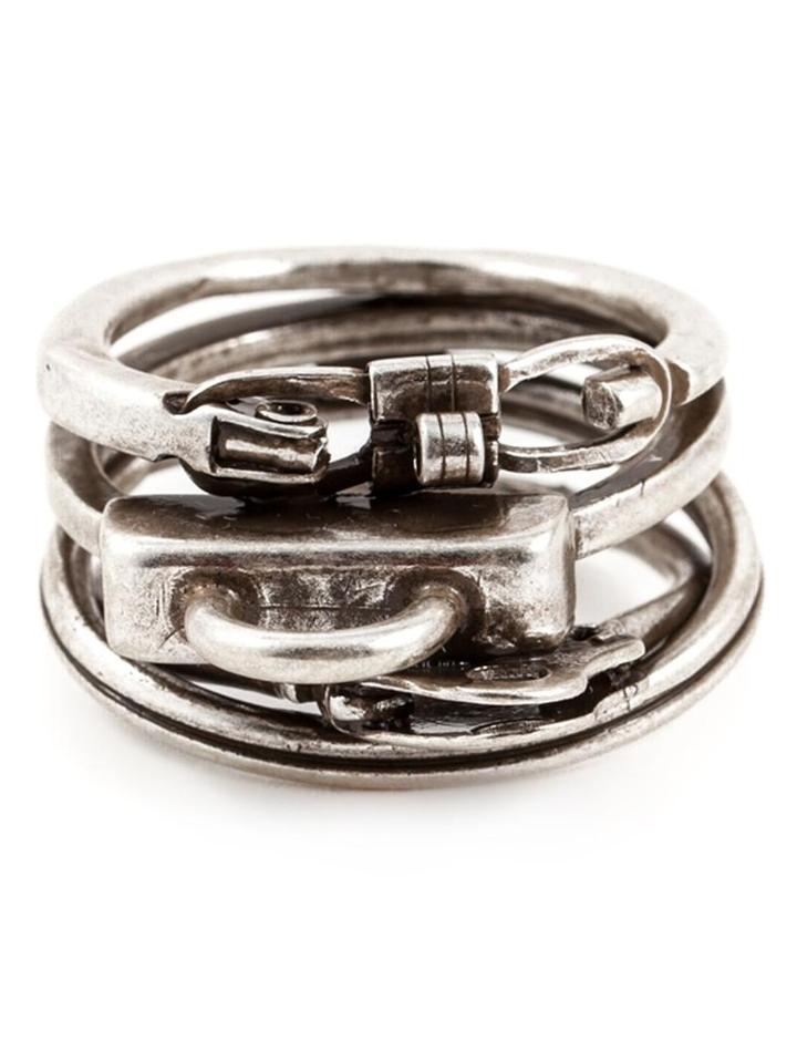 Maison Margiela Bolt Ring, Adult Unisex, Size: 10, Metallic