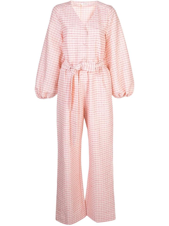Stine Goya Beverly Checked Jumpsuit - White