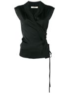 Damir Doma Sleeveless Wrap Blouse - Black