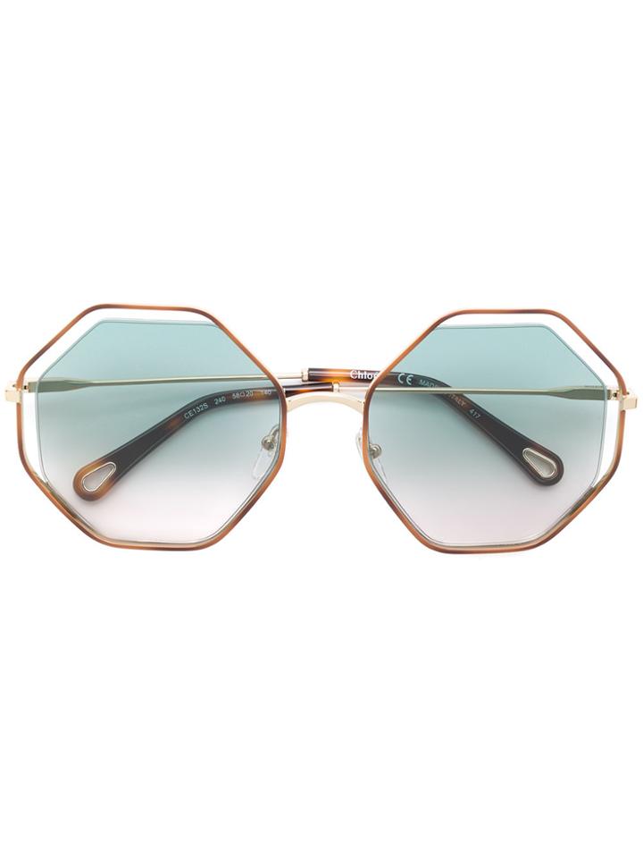 Chloé Eyewear Poppy Sunglasses - Metallic