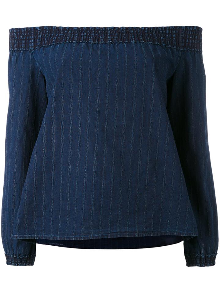 Rag & Bone /jean Off-shoulders Blouse - Blue