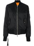 Unravel Distressed Bomber Jacket, Women's, Size: 42, Black, Polyamide/polyester/polyurethane