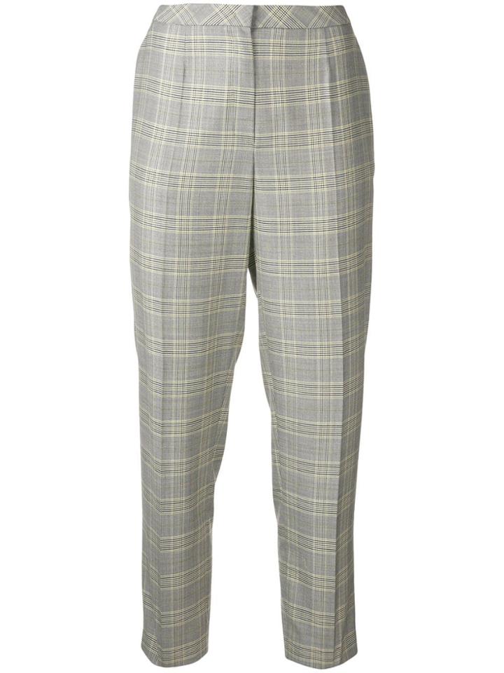 Escada Glen Check Trousers - Grey