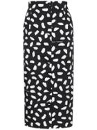 Off-white Patterned Pencil Skirt - Black