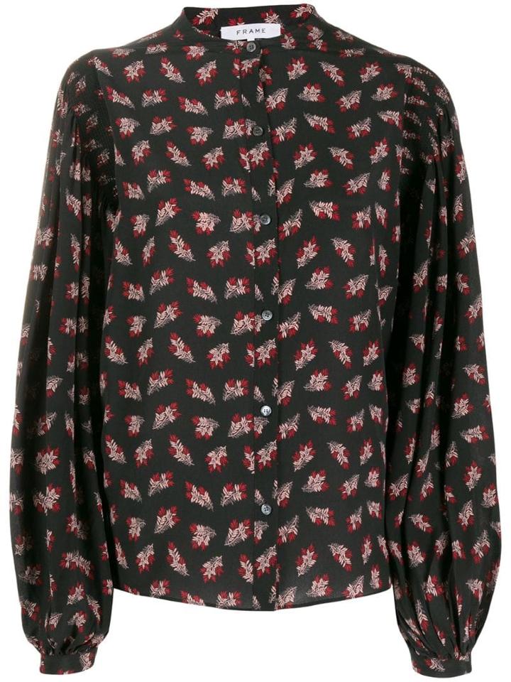 Frame Floral Print Shirt - Black