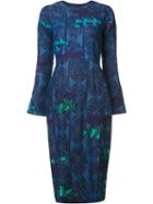 Maki Oh Adire Camouflage Dress, Women's, Size: Small, Blue, Cotton