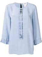 's Max Mara Ruffle Trim Blouse - Blue