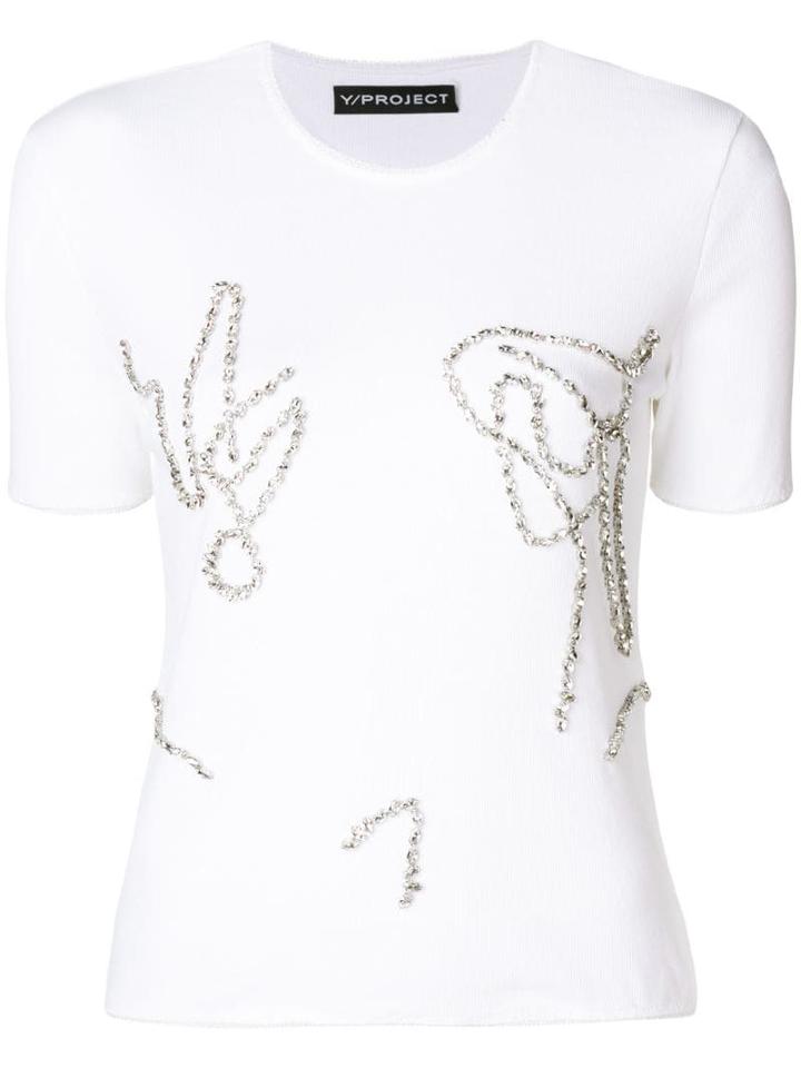 Y/project Embellished T-shirt - White