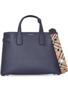 Burberry The Medium Banner In Leather With Grommeted Strap - Blue