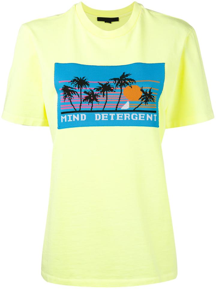 Alexander Wang - 'mind Detergent' Short Sleeve T-shirt - Women - Cotton/polyester - Xs, Women's, Yellow/orange, Cotton/polyester