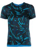 Versus Stylised Print T-shirt, Women's, Size: 38, Blue, Silk/polyester